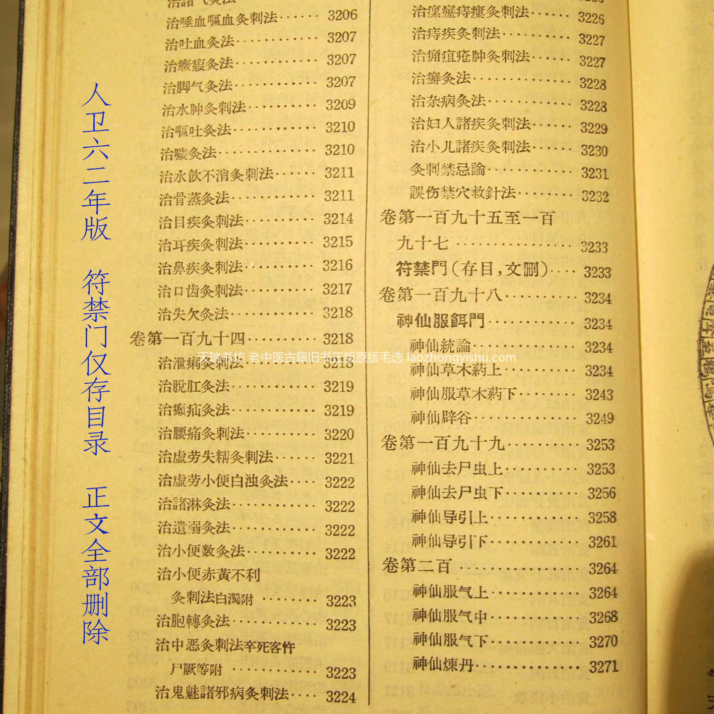 1962年版圣济总录目录 符禁门存目文删原版实拍